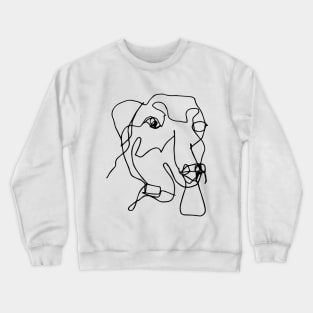 Leon the Labsky Blind Contour Illustration Crewneck Sweatshirt